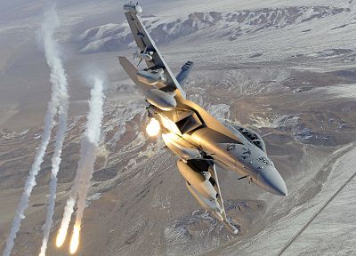 вспышки, F- 18 Hornet - обои на рабочий стол