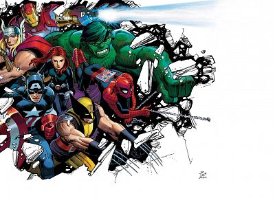 Халк ( комический персонаж ), Железный Человек, Тор, Человек-паук, Капитан Америка, уроженец штата Мичиган, Марвел комиксы - обои на рабочий стол