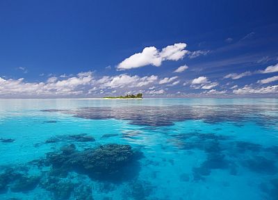 океан, риф, небо - случайные обои для рабочего стола