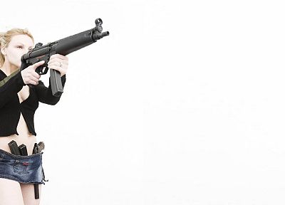 девушки, пистолеты, MP5 - обои на рабочий стол