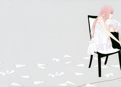 Вокалоид, Megurine Luka, розовые волосы - копия обоев рабочего стола