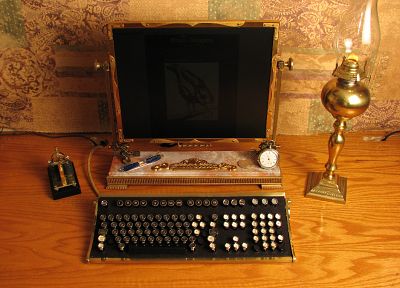 компьютеры, стимпанк, клавишные, технология - обои на рабочий стол