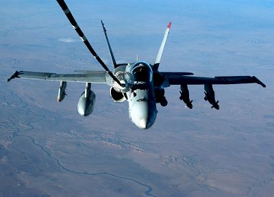 самолет, военный, транспортные средства, F- 18 Hornet - обои на рабочий стол