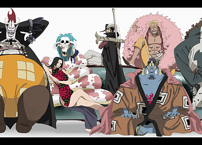 One Piece ( аниме ), Боа Хэнкок, аниме, Крокодил ( One Piece ), Gecko Moria, Donquixote Doflamingo, Варфоломей Кума, Jinbei ( One Piece ), Dracule Mihawk - случайные обои для рабочего стола
