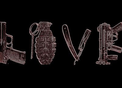 любовь, пистолеты - копия обоев рабочего стола