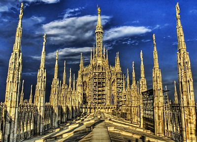 архитектура, здания, Milano, HDR фотографии, Дуомо ди Милано - похожие обои для рабочего стола