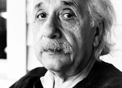 Альберт Эйнштейн, монохромный - оригинальные обои рабочего стола