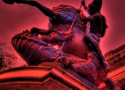 драконы, статуи, Saint George - случайные обои для рабочего стола