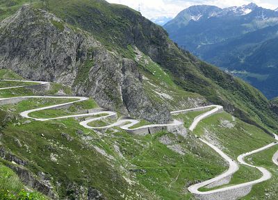 горы, пейзажи, долины, Швейцария, Gotthard Pass - обои на рабочий стол