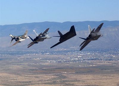 самолет, военный, F-22 Raptor, F - 4 Phantom II, F-15 Eagle, Lockheed F - 117 Nighthawk - случайные обои для рабочего стола