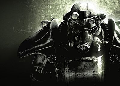 осадки, Fallout 3, Power Armor - случайные обои для рабочего стола