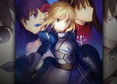 Fate/Stay Night (Судьба), Тосака Рин, аниме, Сабля, Мато Сакура, Fate series (Судьба) - обои на рабочий стол