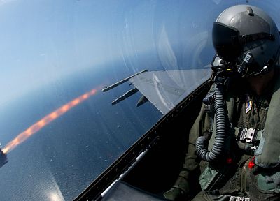 самолет, военный, пилот, ракеты, F-15 Eagle, AIM - 9 - случайные обои для рабочего стола