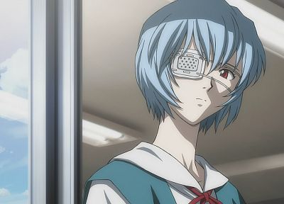 Ayanami Rei, Neon Genesis Evangelion (Евангелион), Eyepatch, аниме девушки - обои на рабочий стол