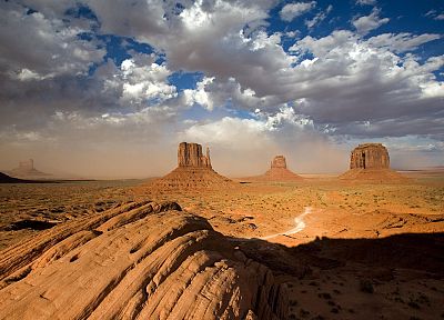 пустыня, США, Долина монументов - обои на рабочий стол