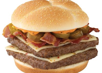 еда, сыр, бекон, гамбургеры - обои на рабочий стол
