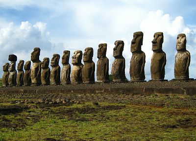 статуи, Остров Пасхи, моаи - оригинальные обои рабочего стола