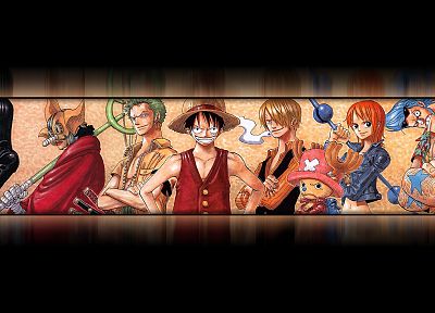 One Piece ( аниме ), Нико Робин, Roronoa Зоро, Фрэнки ( One Piece ), Тони Тони Чоппер, Обезьяна D Луффи, Нами ( One Piece ), Usopp, Санджи ( One Piece ) - обои на рабочий стол