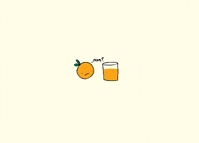 минималистичный, комиксы, смешное, апельсины, апельсиновый сок - копия обоев рабочего стола