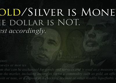деньги, золото, серебро, долларовых купюр - обои на рабочий стол