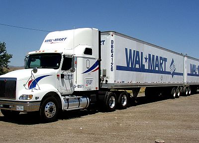 грузовики, полу, Walmart, о магистрали удваивается, транспортные средства - оригинальные обои рабочего стола