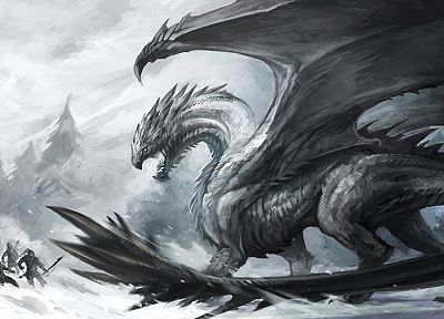 снег, драконы - случайные обои для рабочего стола