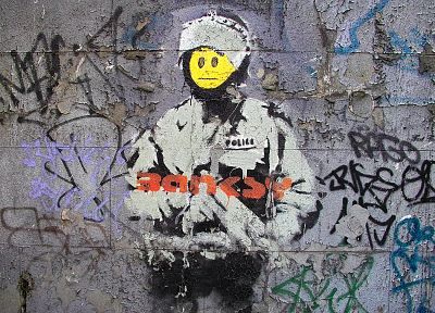 граффити, Бэнкси, стрит-арт - случайные обои для рабочего стола