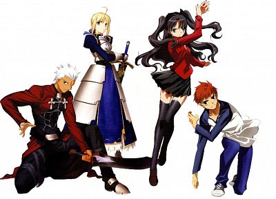 Fate/Stay Night (Судьба), Тосака Рин, Эмия Широ, Сабля, Арчер ( Fate / Stay Night ), Fate series (Судьба) - случайные обои для рабочего стола