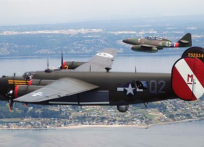 самолет, Вторая мировая война, Я 262 Schwalbe, B - 24 Liberator - оригинальные обои рабочего стола