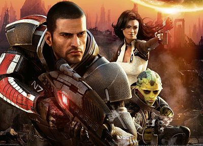 видеоигры, Mass Effect, произведение искусства, 3D (трехмерный), Командор Шепард - оригинальные обои рабочего стола