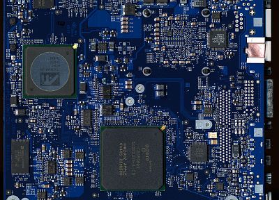 синий, компьютеры, аппаратного, ПК, материнские платы, логика, CPU - обои на рабочий стол