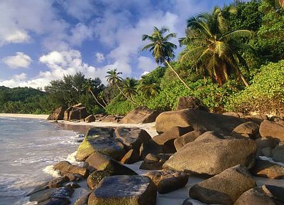 острова, Сейшельские острова, пляжи - оригинальные обои рабочего стола