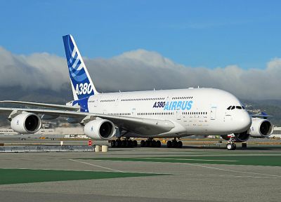 самолет, аэробус, самолеты, авиалайнеры, Airbus A380-800 - обои на рабочий стол
