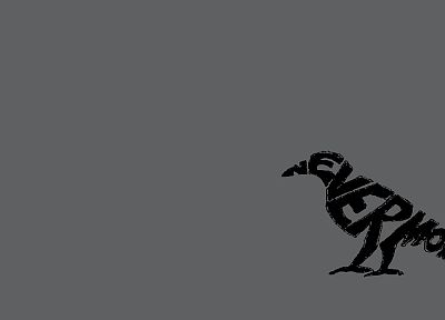 черный цвет, Эдгар Аллан По, простой фон, вороны - случайные обои для рабочего стола