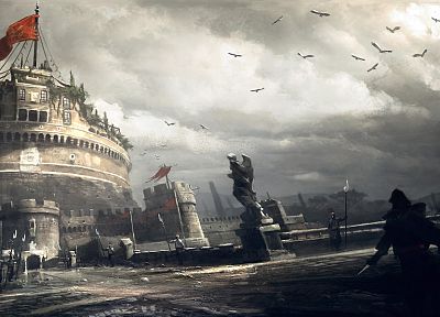 Assassins Creed Brotherhood, произведение искусства - оригинальные обои рабочего стола