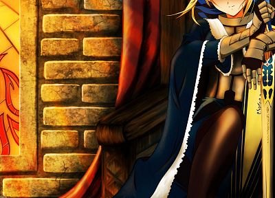 Fate/Stay Night (Судьба), оружие, Сабля, аниме девушки, мечи, Fate series (Судьба) - оригинальные обои рабочего стола
