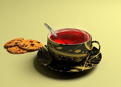 чай, печенье - копия обоев рабочего стола