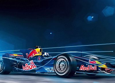 автомобили, Формула 1, Red Bull, вид сбоку - обои на рабочий стол