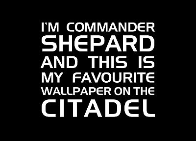 Mass Effect, командир, цитадель, Командор Шепард - обои на рабочий стол