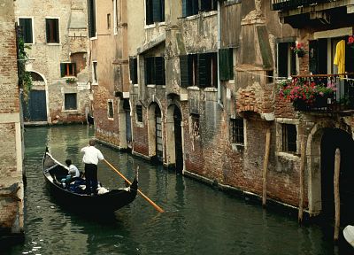города, здания, Венеция, Италия, гондолы - случайные обои для рабочего стола