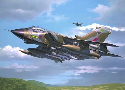 самолет, военный, художественный, иллюстрации, GR4 Tornado, Королевские ВВС - случайные обои для рабочего стола