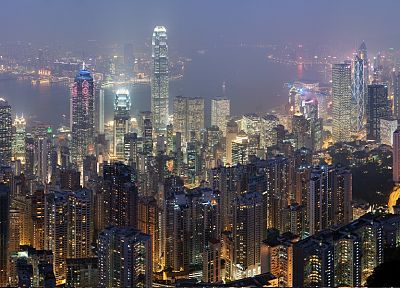 города, архитектура, здания, Гонконг, небоскребы, города - оригинальные обои рабочего стола