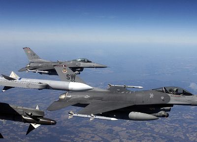 самолет, военный, транспортные средства, F- 16 Fighting Falcon - обои на рабочий стол