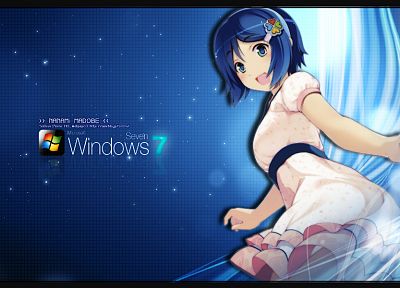 Windows 7, загар, Microsoft Windows, аниме, ОС- загар - обои на рабочий стол