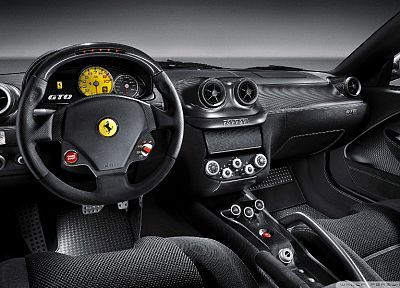 автомобили, интерьеры автомобилей, Ferrari 599, Ferrari 599 GTO - случайные обои для рабочего стола