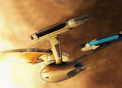 звездный путь, цифровое искусство, USS Enterprise - копия обоев рабочего стола