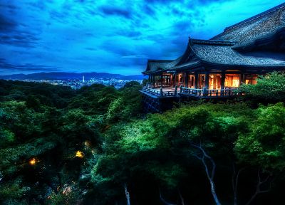 Япония, пейзажи, дома, Киото, Киемидзу -дера - оригинальные обои рабочего стола