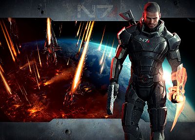 Mass Effect, BioWare, N7, Mass Effect 3, Командор Шепард - обои на рабочий стол