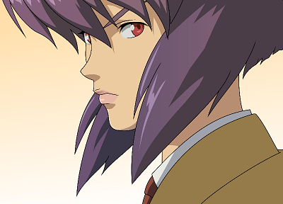 Мотоко Кусанаги, фиолетовые волосы, Призрак в доспехах - случайные обои для рабочего стола