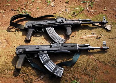 винтовки, пистолеты, оружие, АК- 47 - случайные обои для рабочего стола